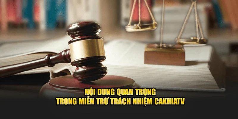 miễn trừ trách nhiệm Phạm vi áp dụng miễn trừ trách nhiệm tại Cakhia